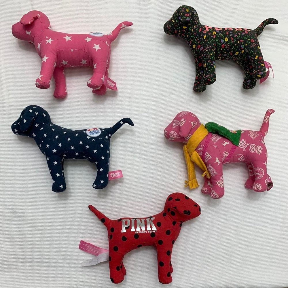 Lot of 5 Victoria Secret Pink dogs